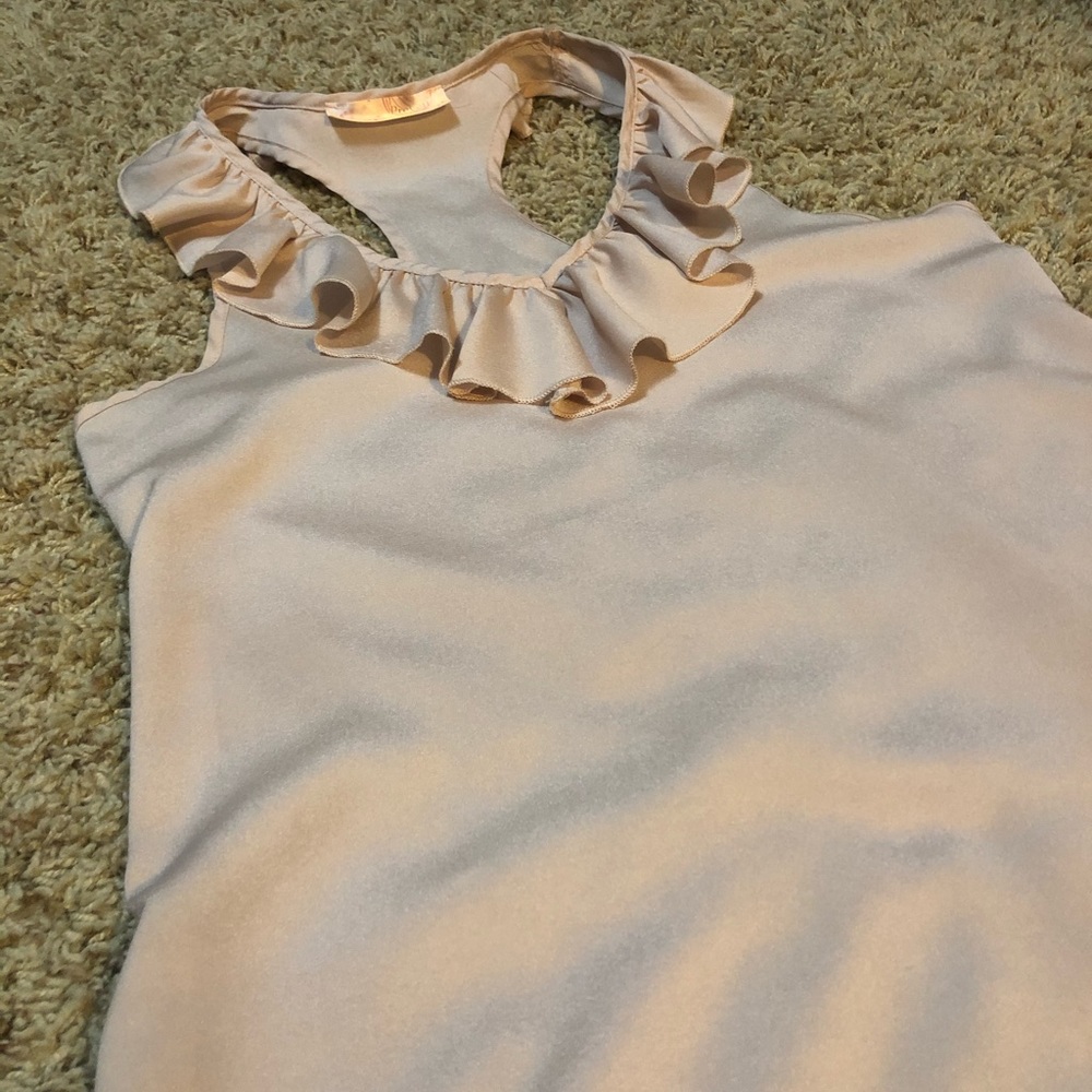 Pink Ruffle Racerback Top - Picture 4 of 4